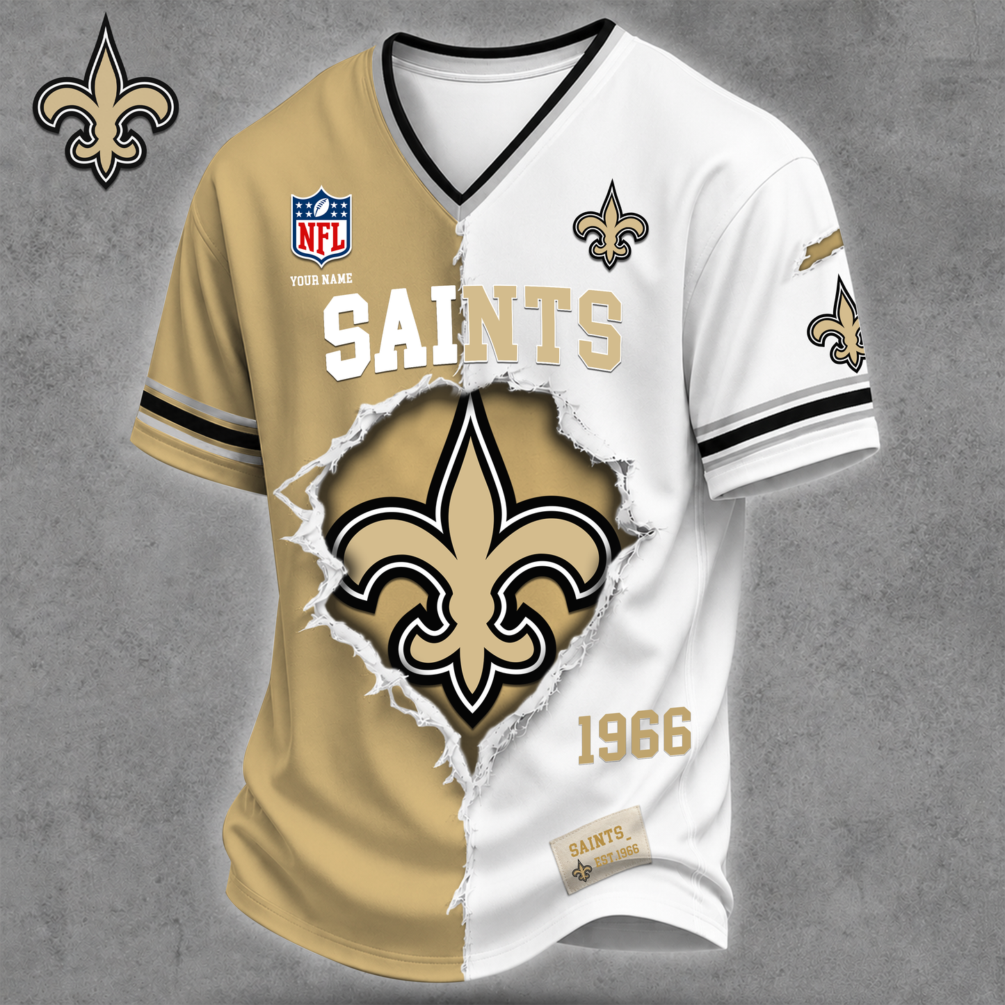 Premium NFL X NOS Game Day Streetwear V-neck  Shirt NDT VHM 040626