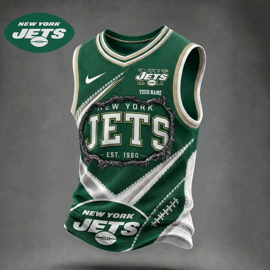 Premium NFL X NYJ Game Day V-Neck Tank Top Shirt V3 NDT NHM 080626