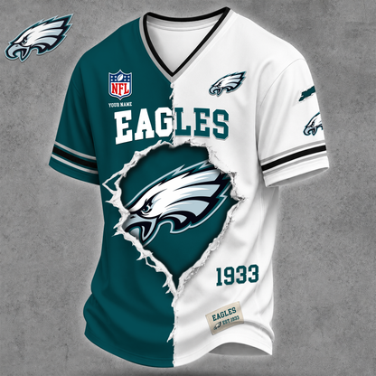 Premium NFL X PE Game Day Streetwear V-neck  Shirt NDT VHM 040626