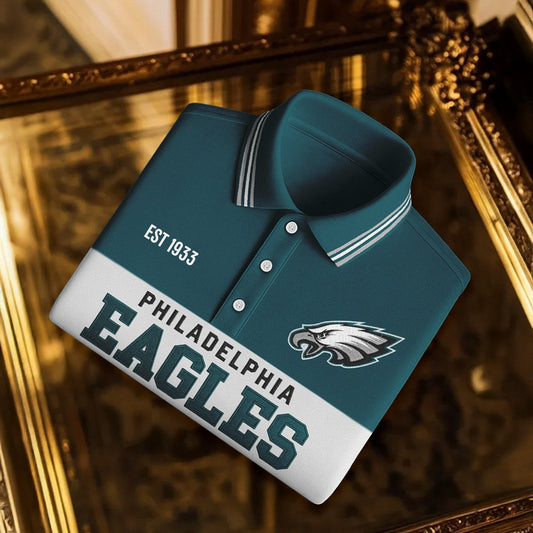 Premium NFL X PHI Classic Long sleeve Polo Shirt NDT NHM