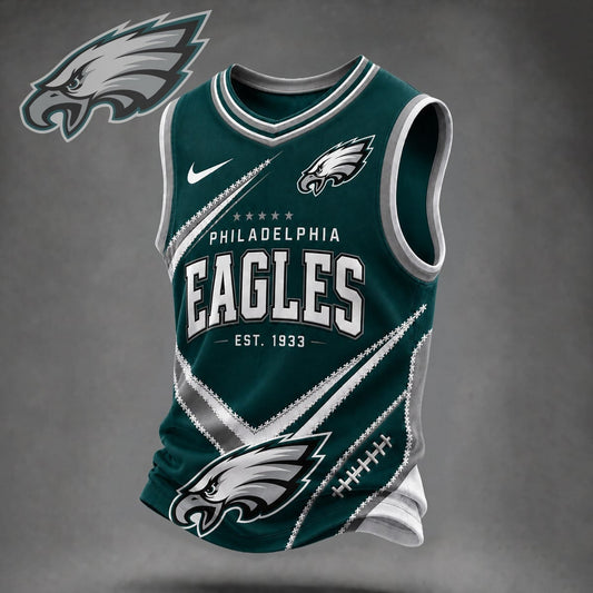 Premium NFL X PHI Game Day V-neck Tank Top Shirt NDT NHM 030626