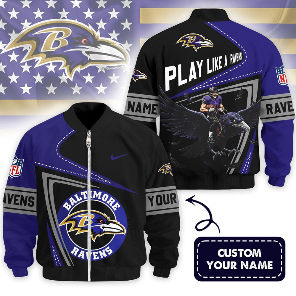 Premium NFL X RAVE Game Day 3D Bomber Jacket NDT TDT