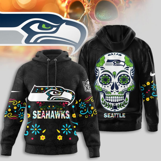 Premium NFL X SEAH  Dia de los Muertos Limited Editions Hoodie NDT NHM