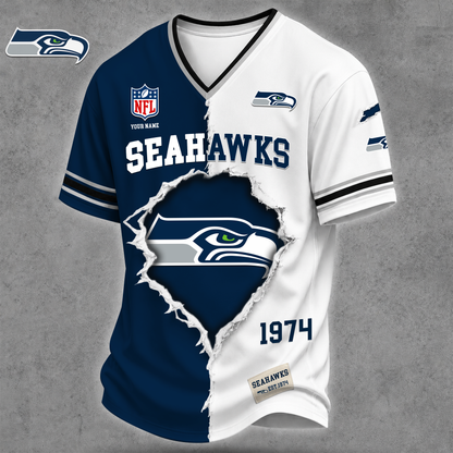 Premium NFL X SS Game Day Streetwear V-neck  Shirt NDT VHM 040626