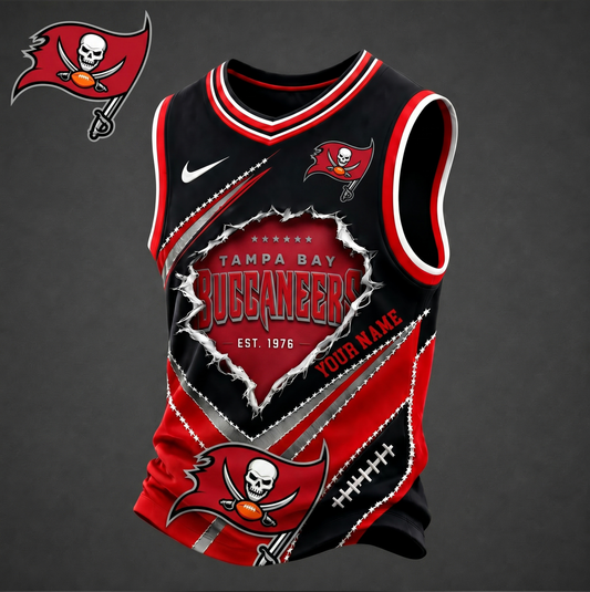 Premium NFL X TBB Game Day V-neck Tank Top Shirt FOR SUMMER HOLIDAY NDT VHM 050626