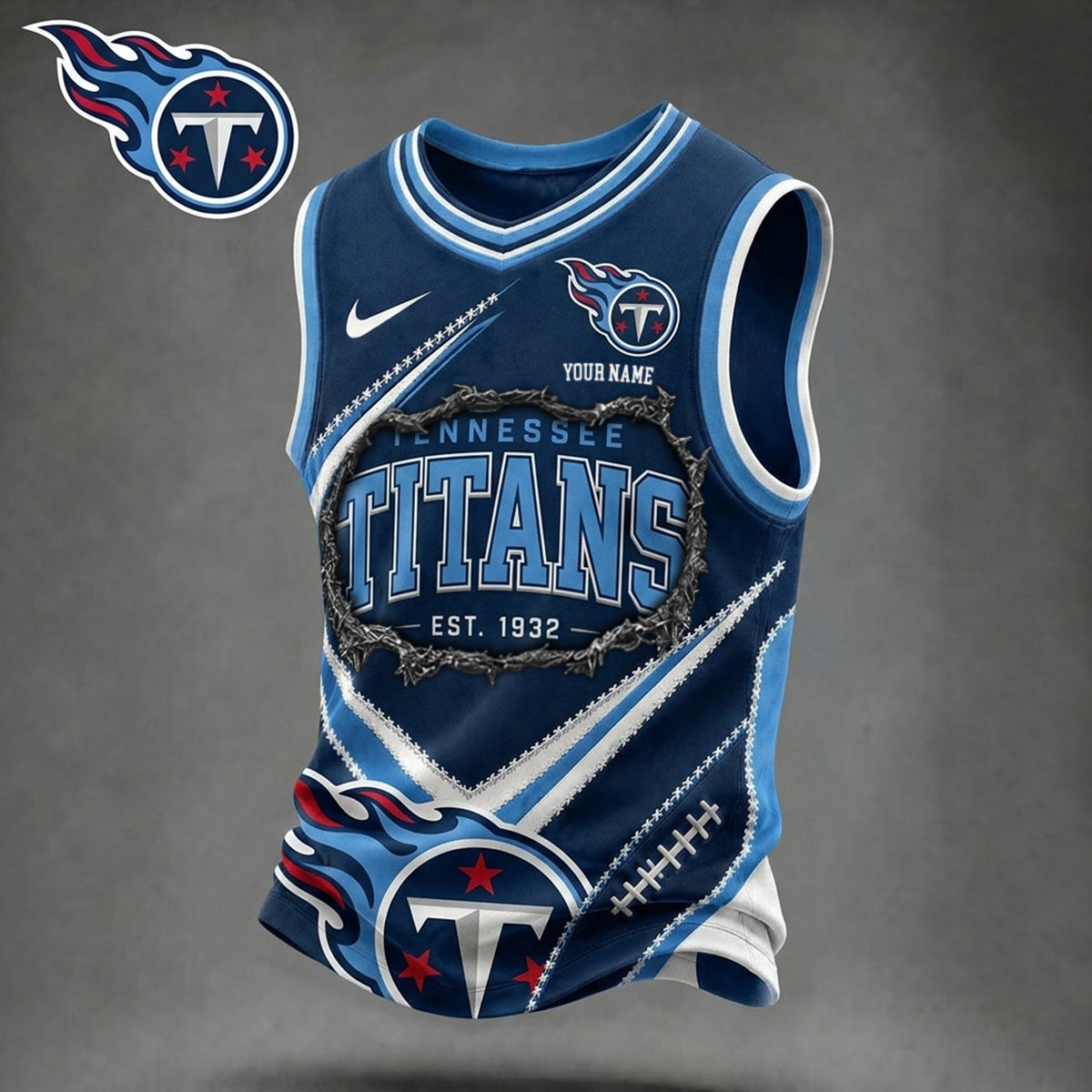 Premium NFL X TEN Game Day V-Neck Tank Top Shirt V3 NDT NHM 080626