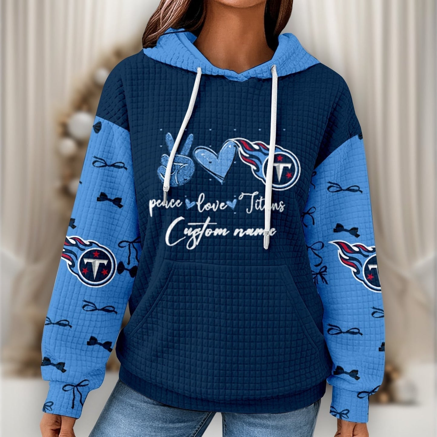 Premium NFL X TEN Women's Waffle Hoodie NDT NHM