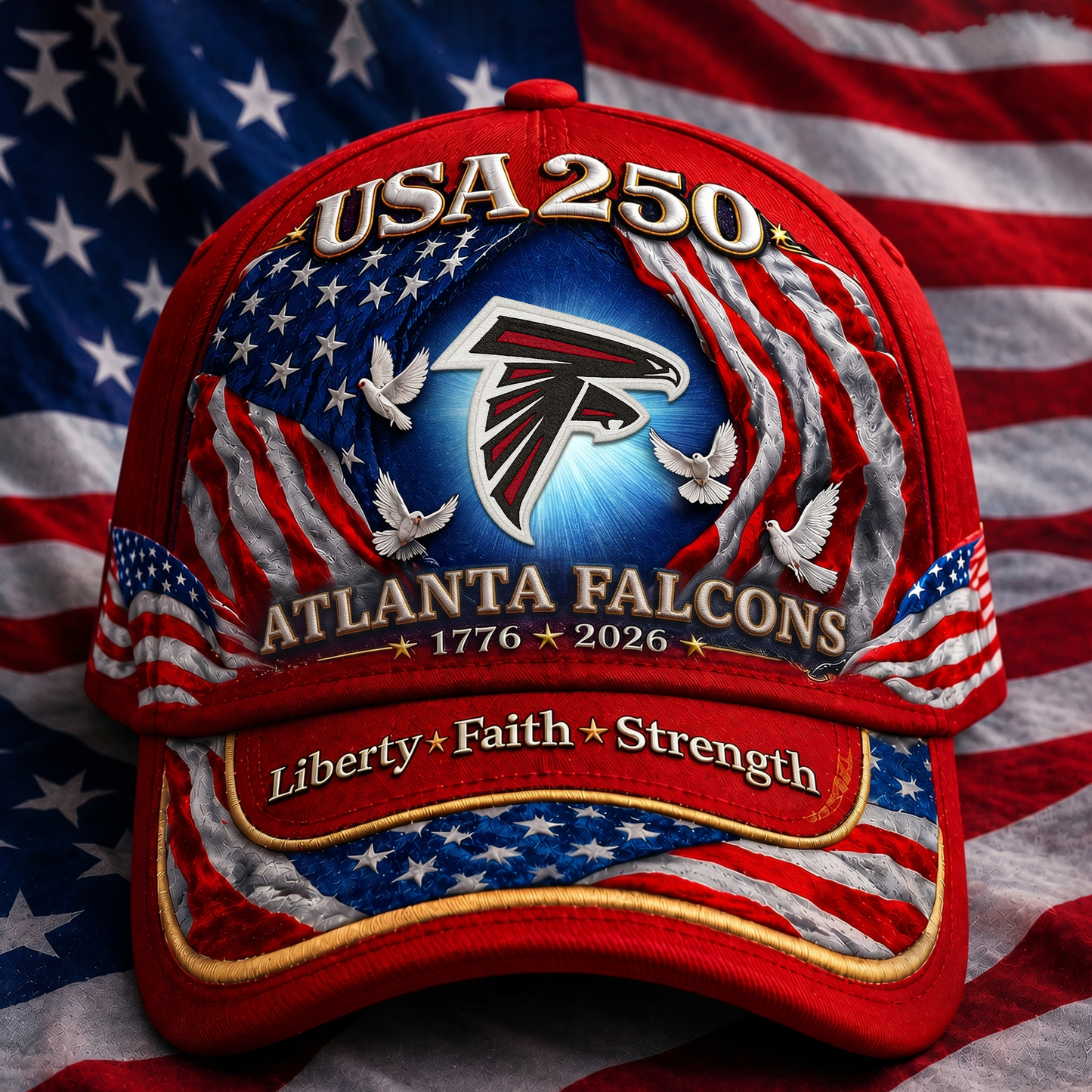 Premium NFL x AF 250 Years  Anniversary Of Freedom  Cap 220626