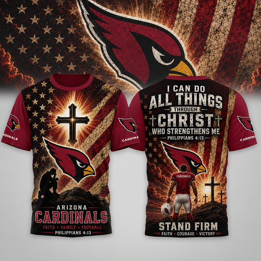 Premium NFL x ARI Faith Family 3D Shirt
