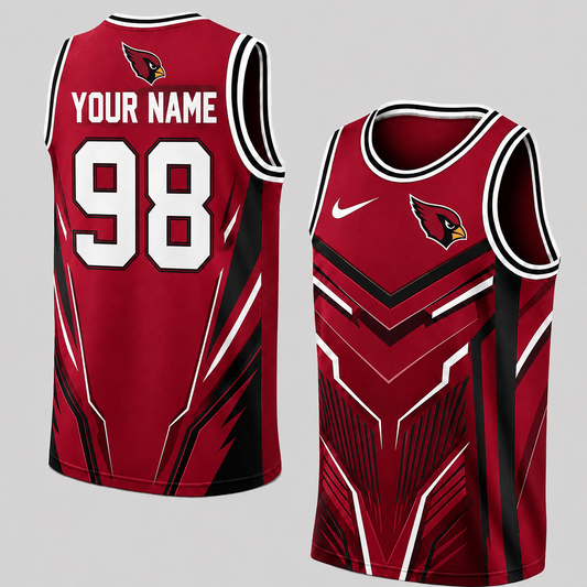 Premium NFL x ARI Personalized Football Fan Tank Top Custom Name Number Sport Shirt 220626