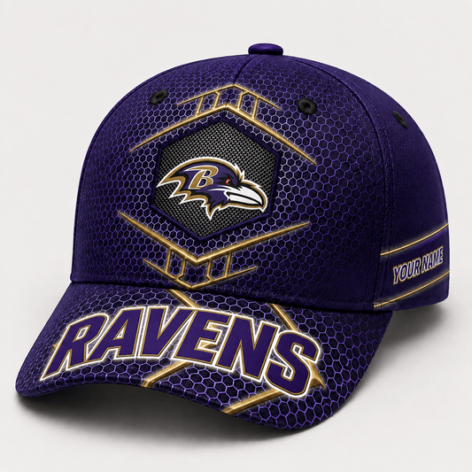 Premium NFL x BAL Honeycomb Custom Name Cap for Loyal Fans