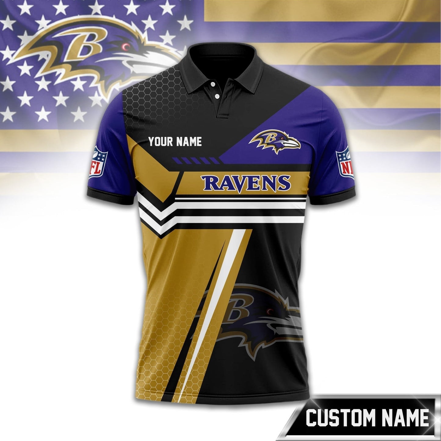 Premium NFL x BAL Inspired Custom Game Day Polo NDT NHM