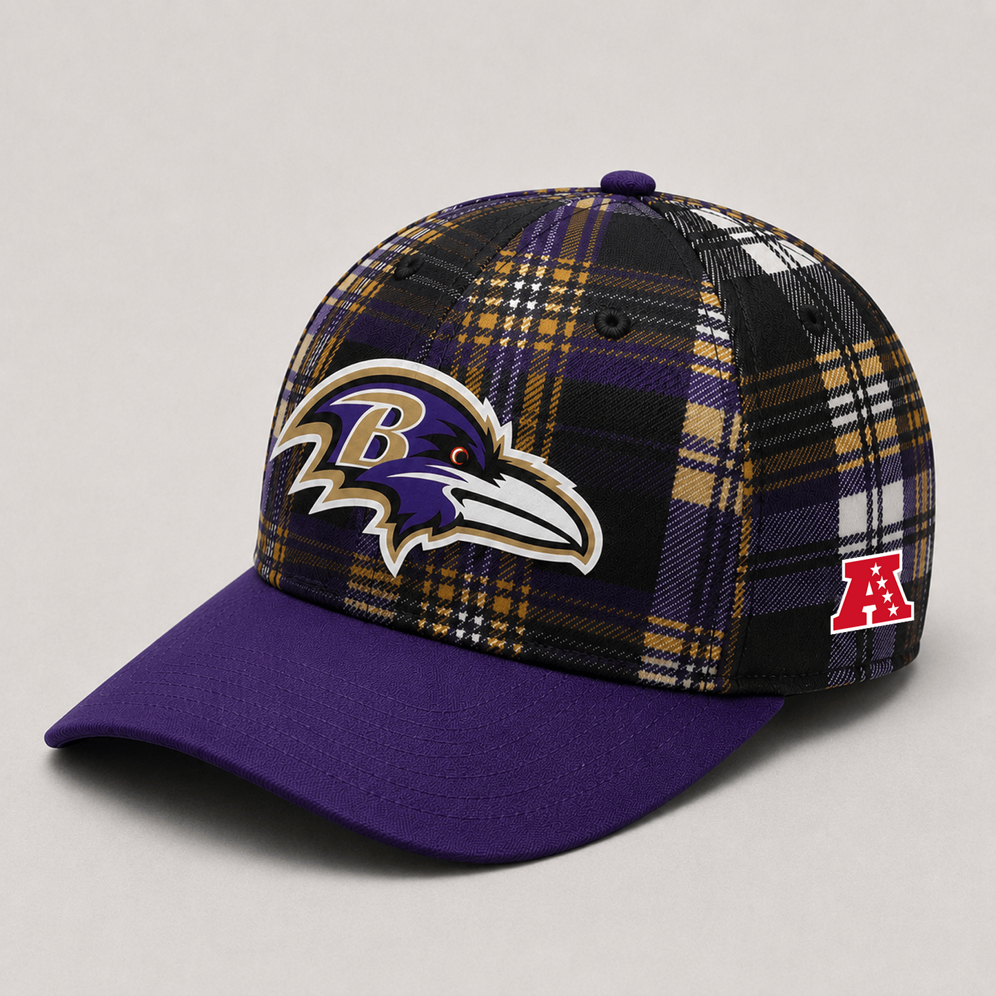 Premium NFL x BAL Plaid Game Day Style cap