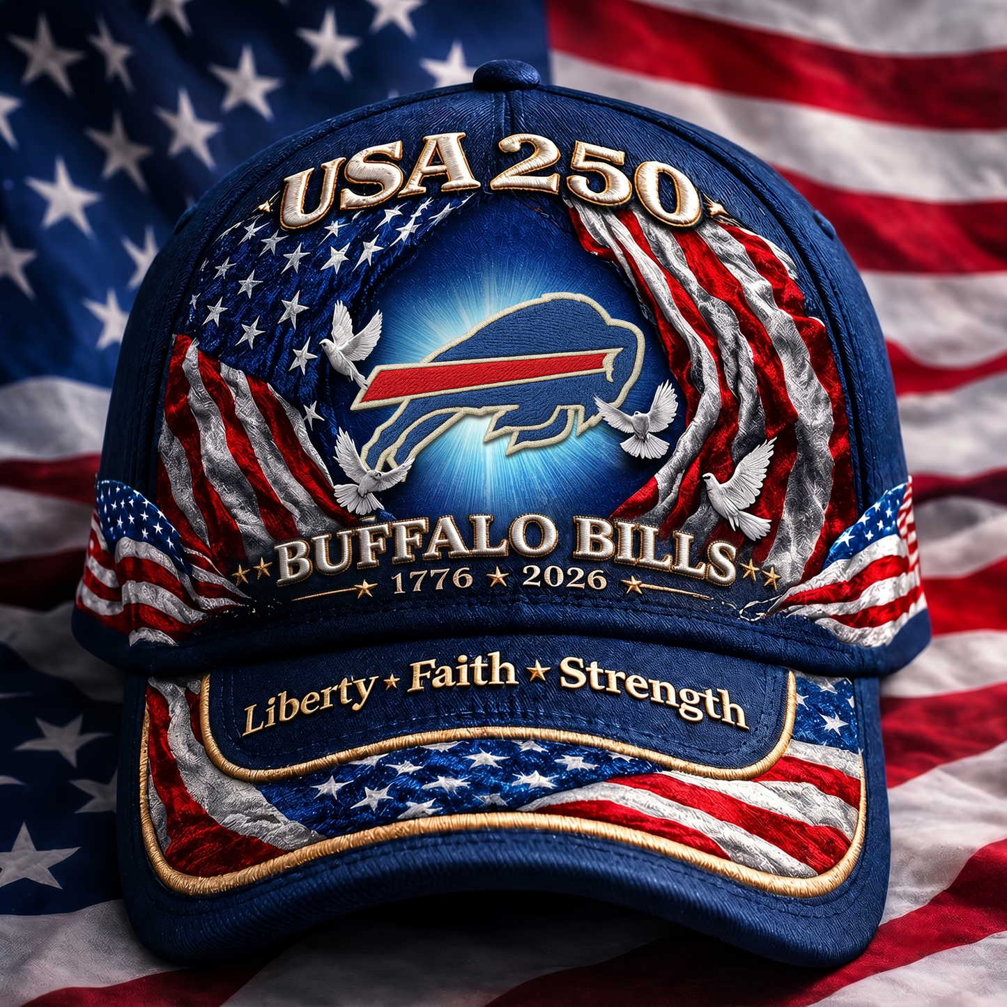 Premium NFL x BB 250 Years  Anniversary Of Freedom  Cap 220626