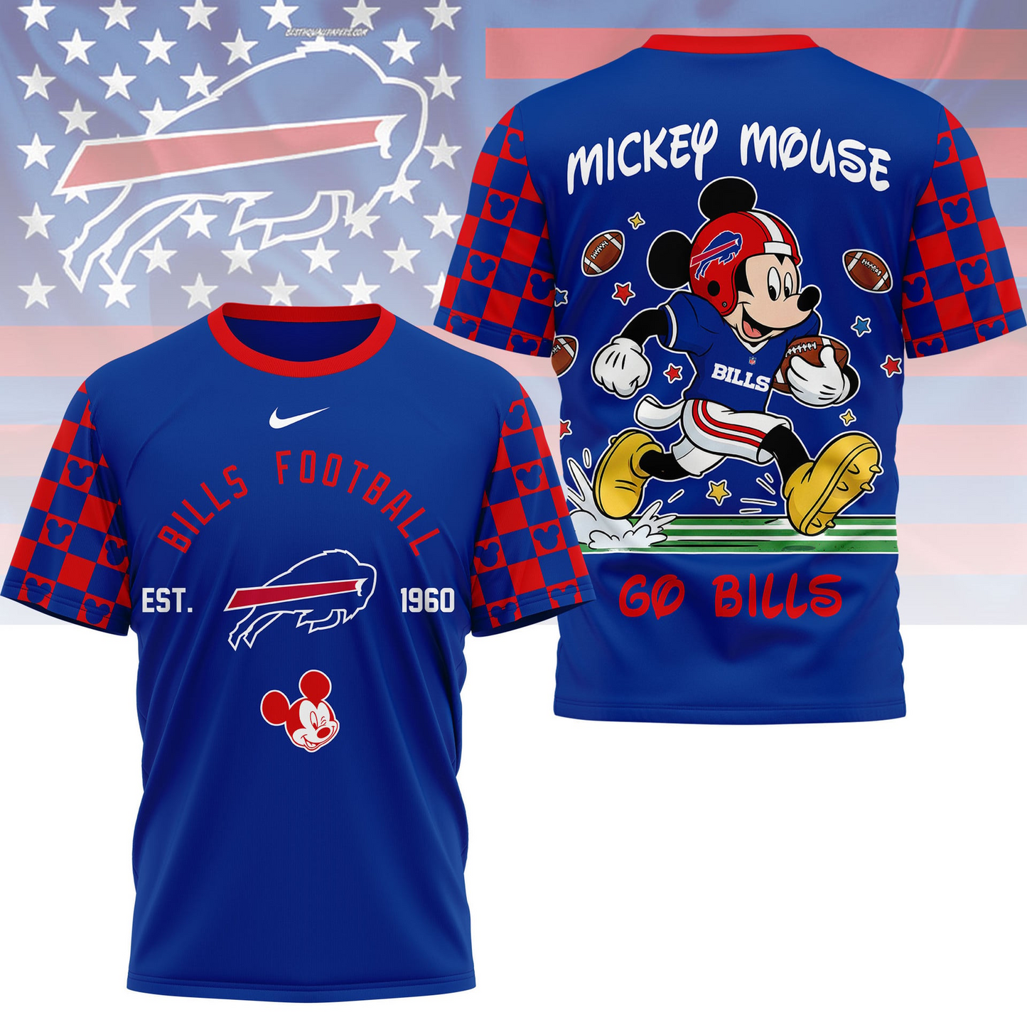 Premium NFL  x BB Mouse Football 3D Shirt NDT VHM