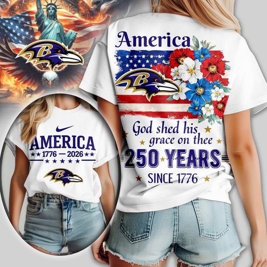 Premium NFL x BR America God Shed His Grace On Thee Women Shirt NDT VHM