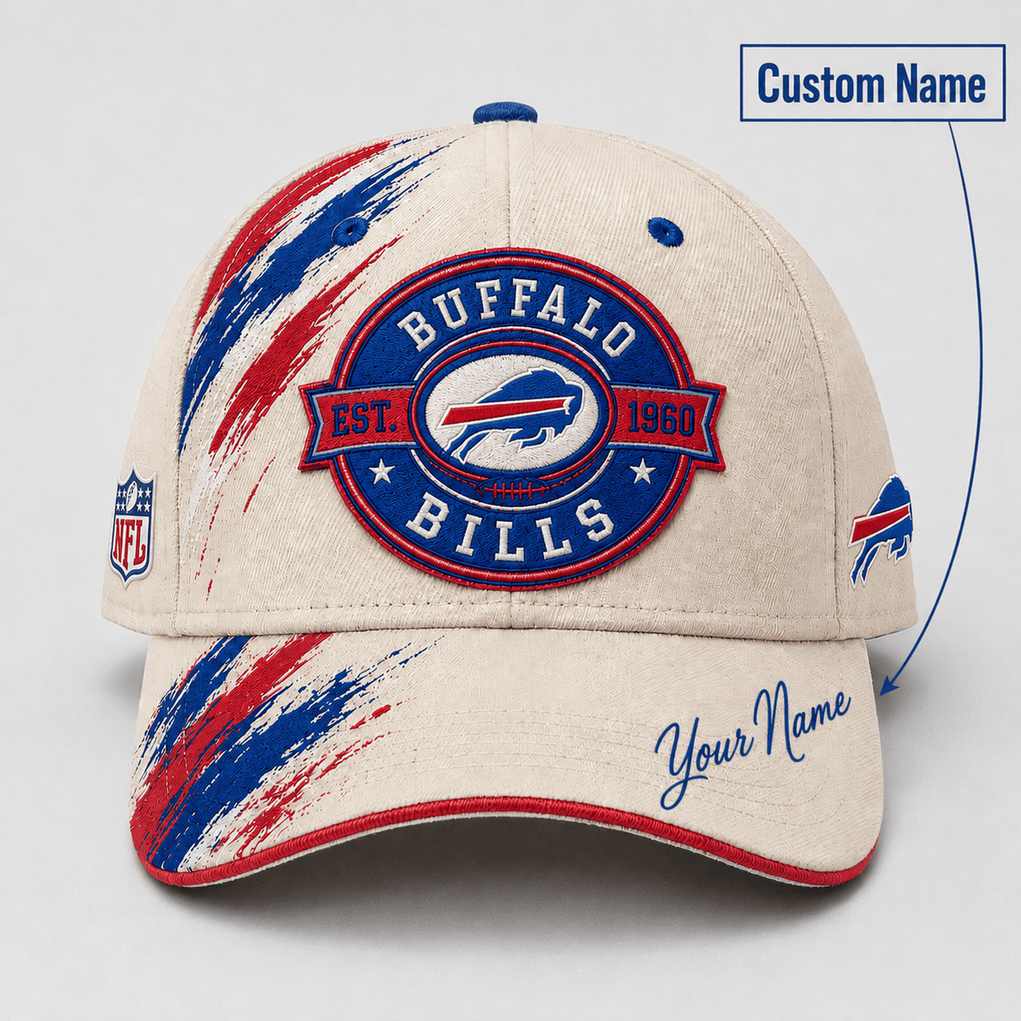 Premium NFL x BUF Custom Name Cap For Football Fans Loving Sporty Style 030726