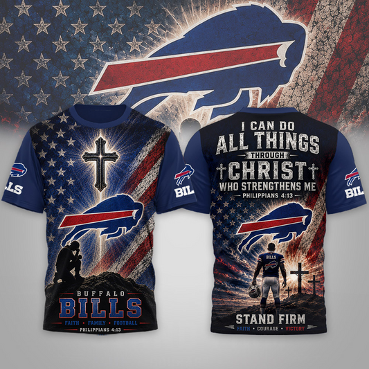 Premium NFL x BUF Faith Family 3D Shirt