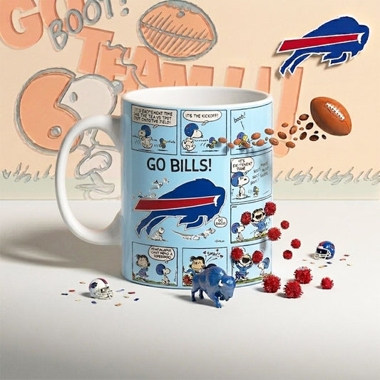 Premium NFL x BUF Peanuts Comic Mug NDT NHM 210426