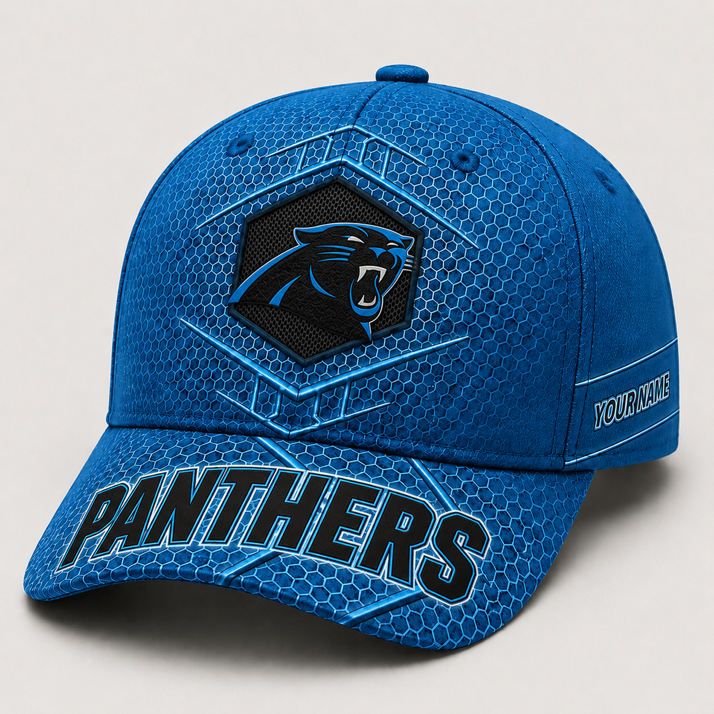 Premium NFL x CAR Honeycomb Custom Name Cap for Loyal Fans
