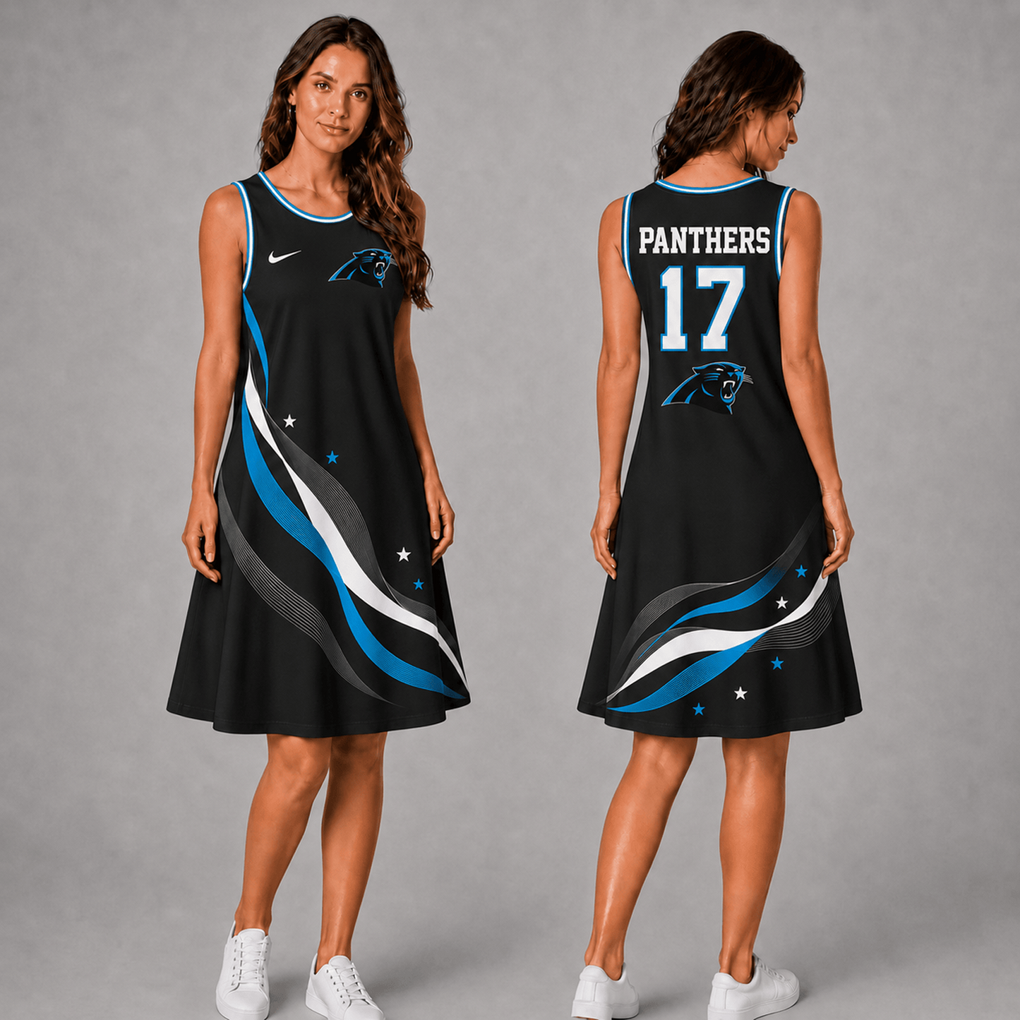 Premium NFL x CAR Style Custom Sleeveless Dress Personalized Name Number 180626