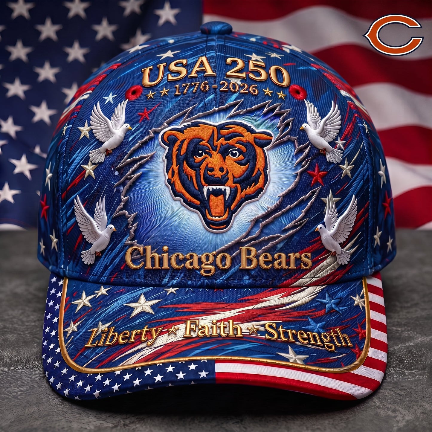 Premium NFL x CB 250 Years Anniversary Of Freedom Cap V4  260626