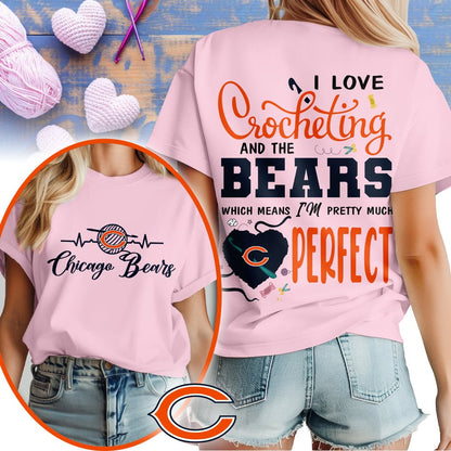 Premium NFL x CHI Crochet Fan 3D Shirt NDT NHM 2810