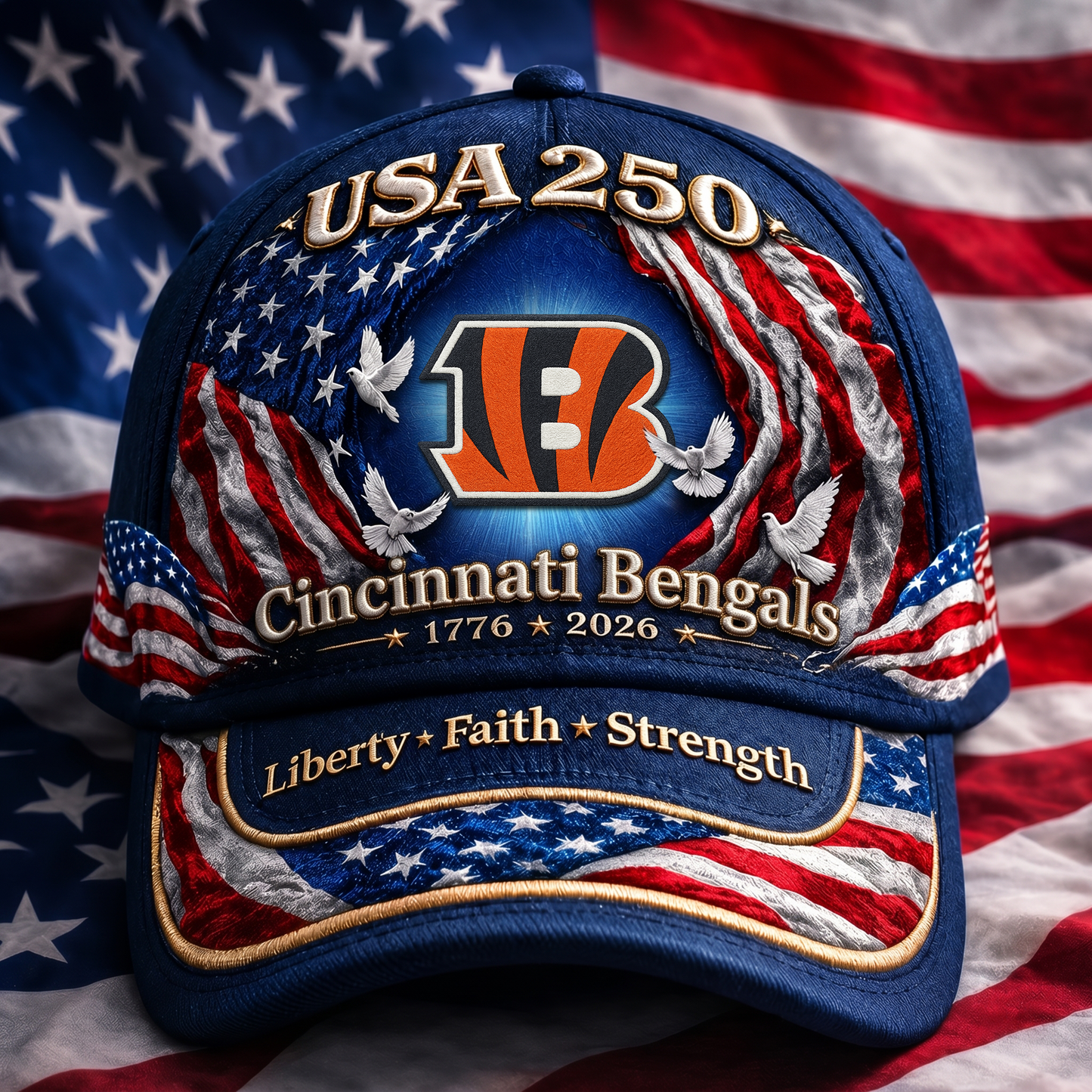 Premium NFL x CIN 250 Years  Anniversary Of Freedom  Cap 220626