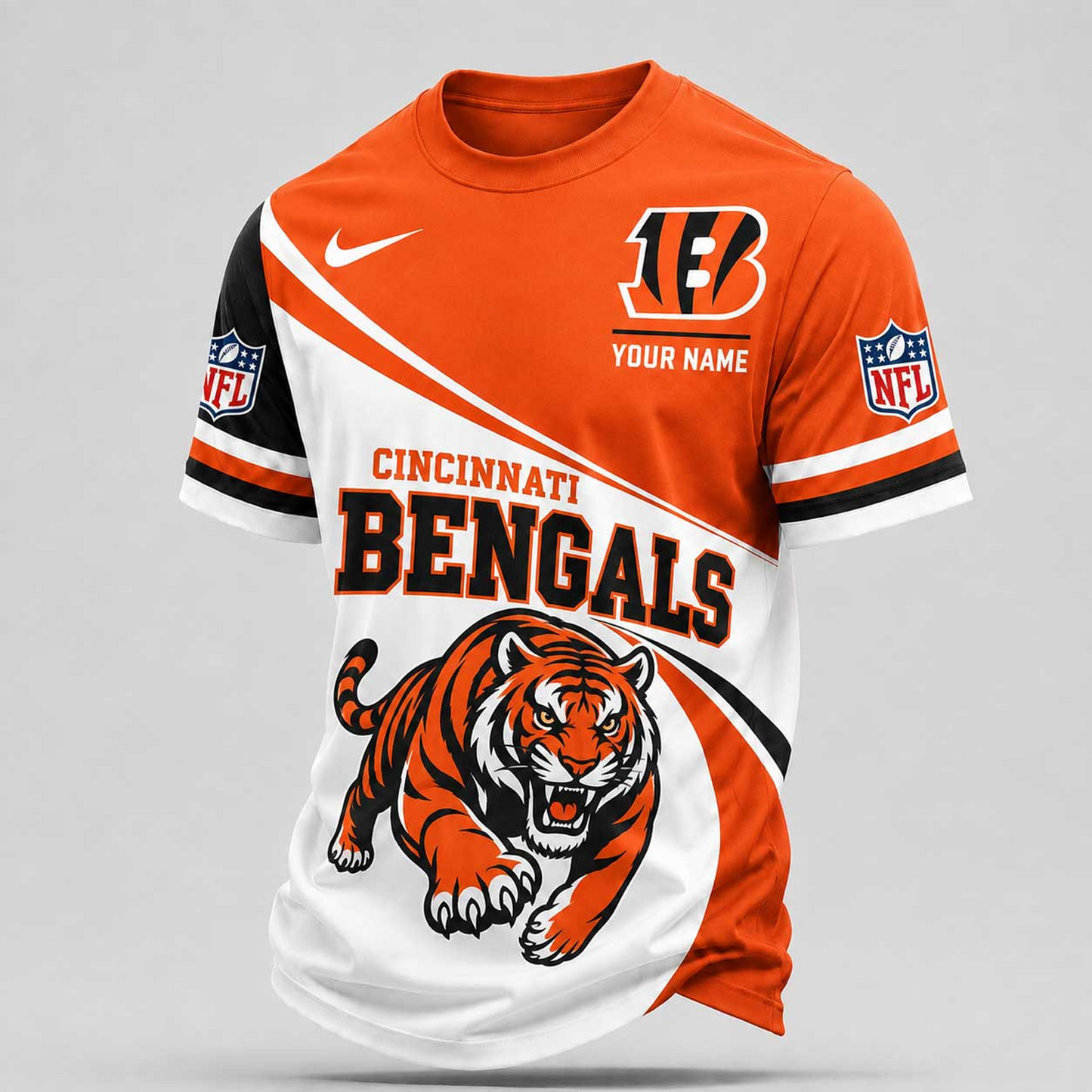 Premium NFL x CIN Bold Team Pride T-shirt