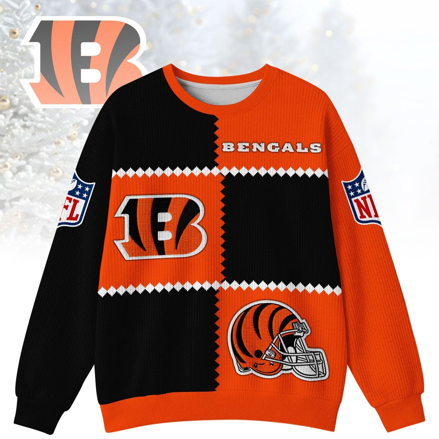 Premium NFL x CIN Cozy Holiday SweatShirt NDT NHM