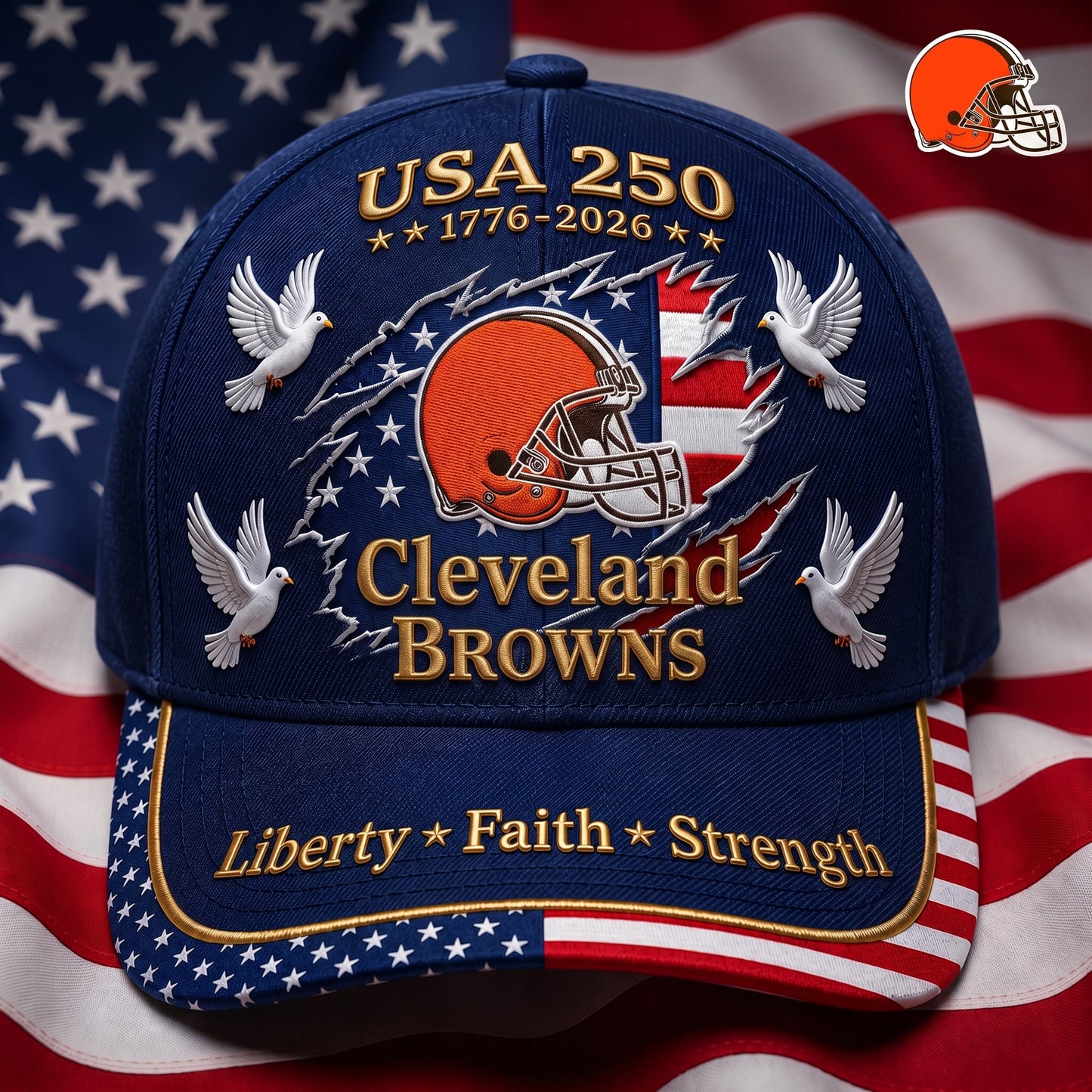 Premium NFL x CLE 250 Years Anniversary Of Freedom Cap V2  260626