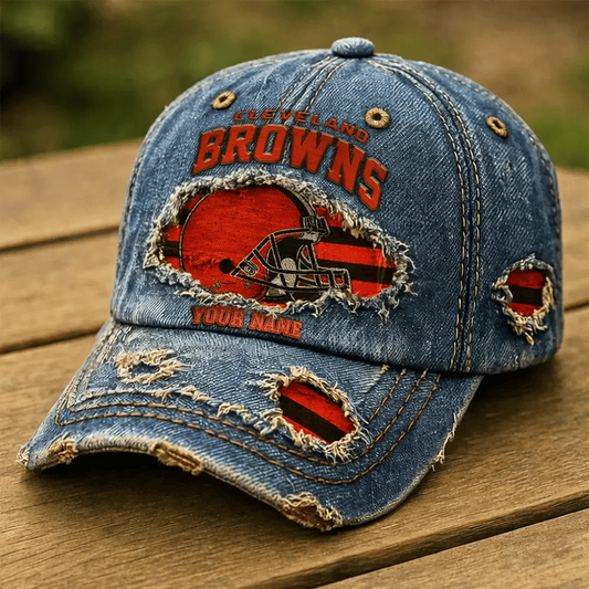 Premium NFL x CLE Denim Washed Cap New Style DATND TANTD 280526