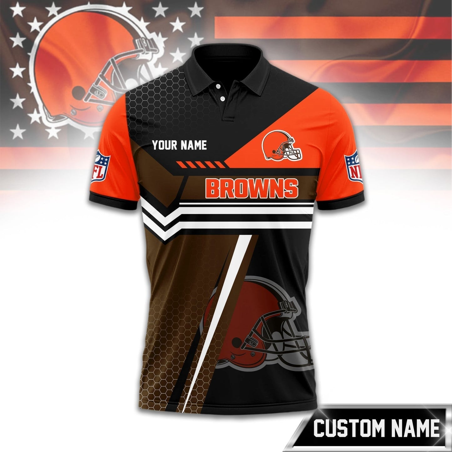 Premium NFL x CLE Inspired Custom Game Day Polo NDT NHM