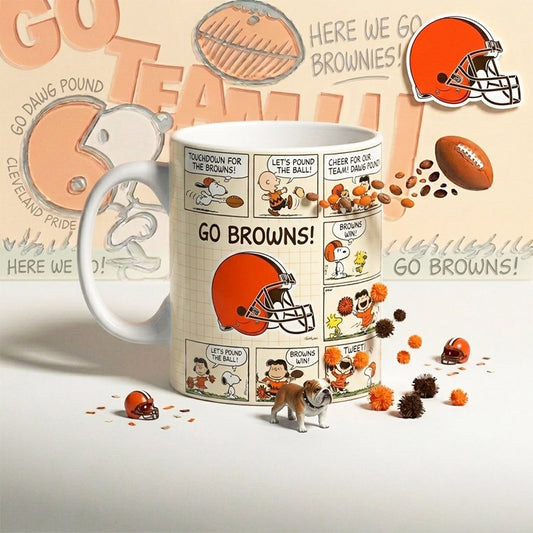 Premium NFL x CLE Peanuts Comic Mug NDT NHM 210426