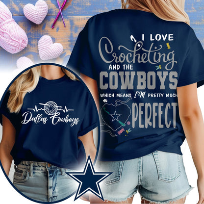 Premium NFL x DAL Crochet Fan 3D Shirt NDT NHM 2810