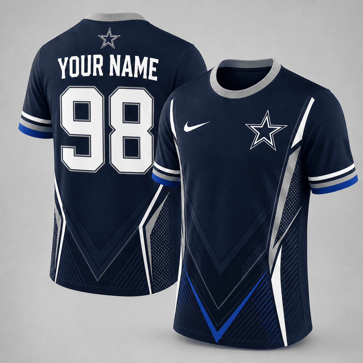 Premium NFL x DAL Custom Name Number Personalized Athletic T-Shirt 220626