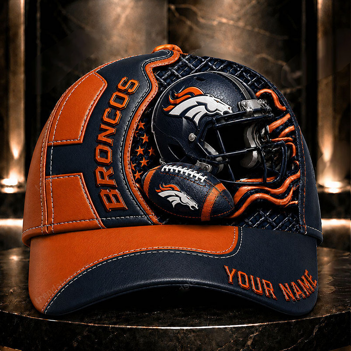 Premium NFL x DEN 3D Custom Cap DATND TANTD 280526
