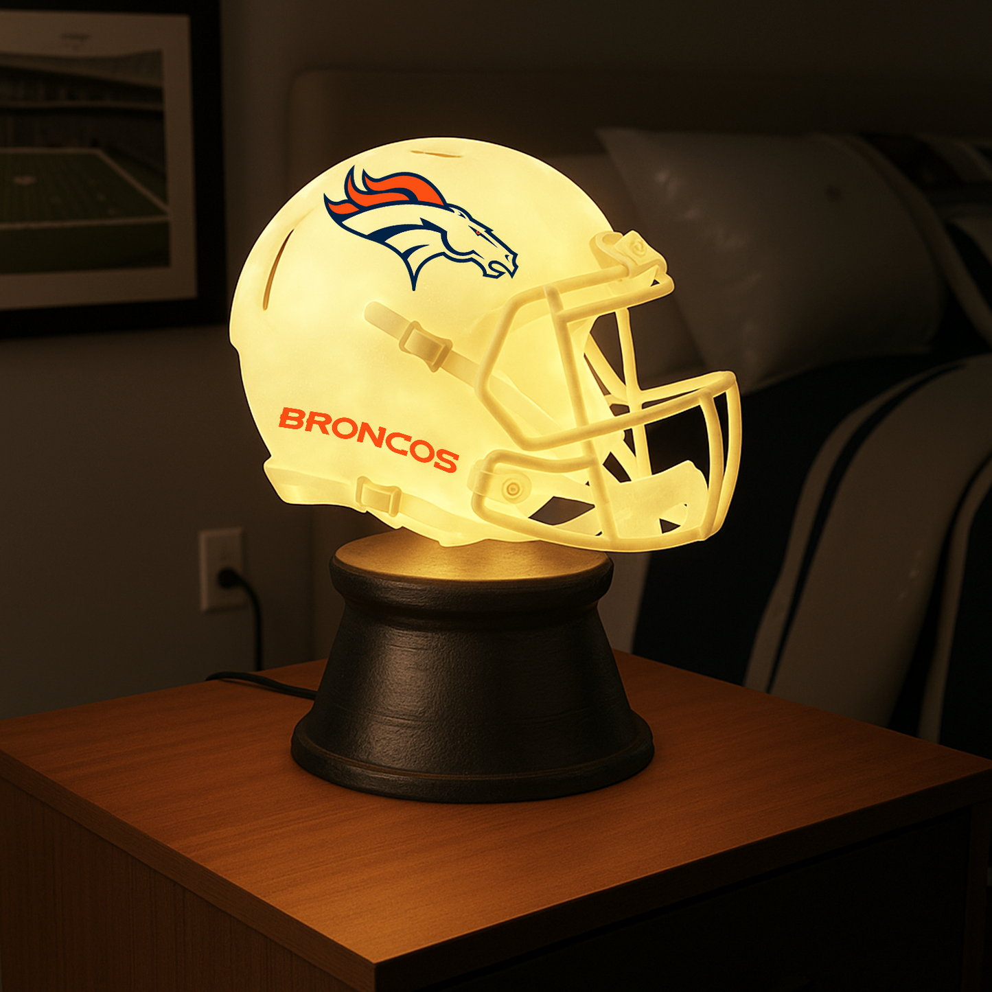 Premium NFL x DEN LED Helmet Night Light DATND TANTD