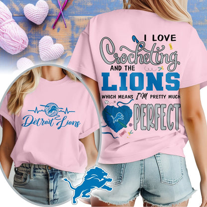 Premium NFL x DET Crochet Fan 3D Shirt NDT NHM 2810