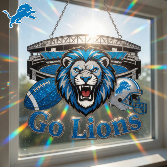 Premium NFL x DET Game Day Suncatcher NDT LVH 210426