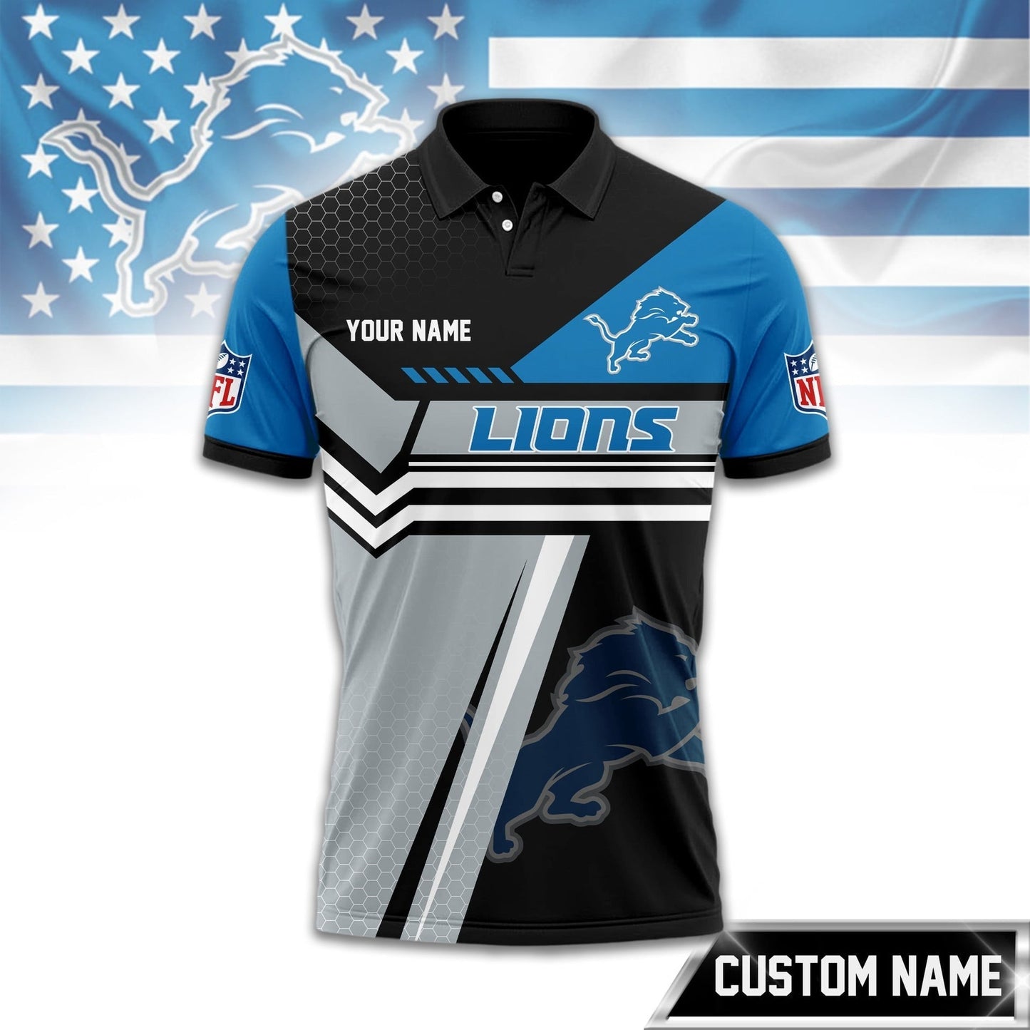 Premium NFL x DET Inspired Custom Game Day Polo NDT NHM