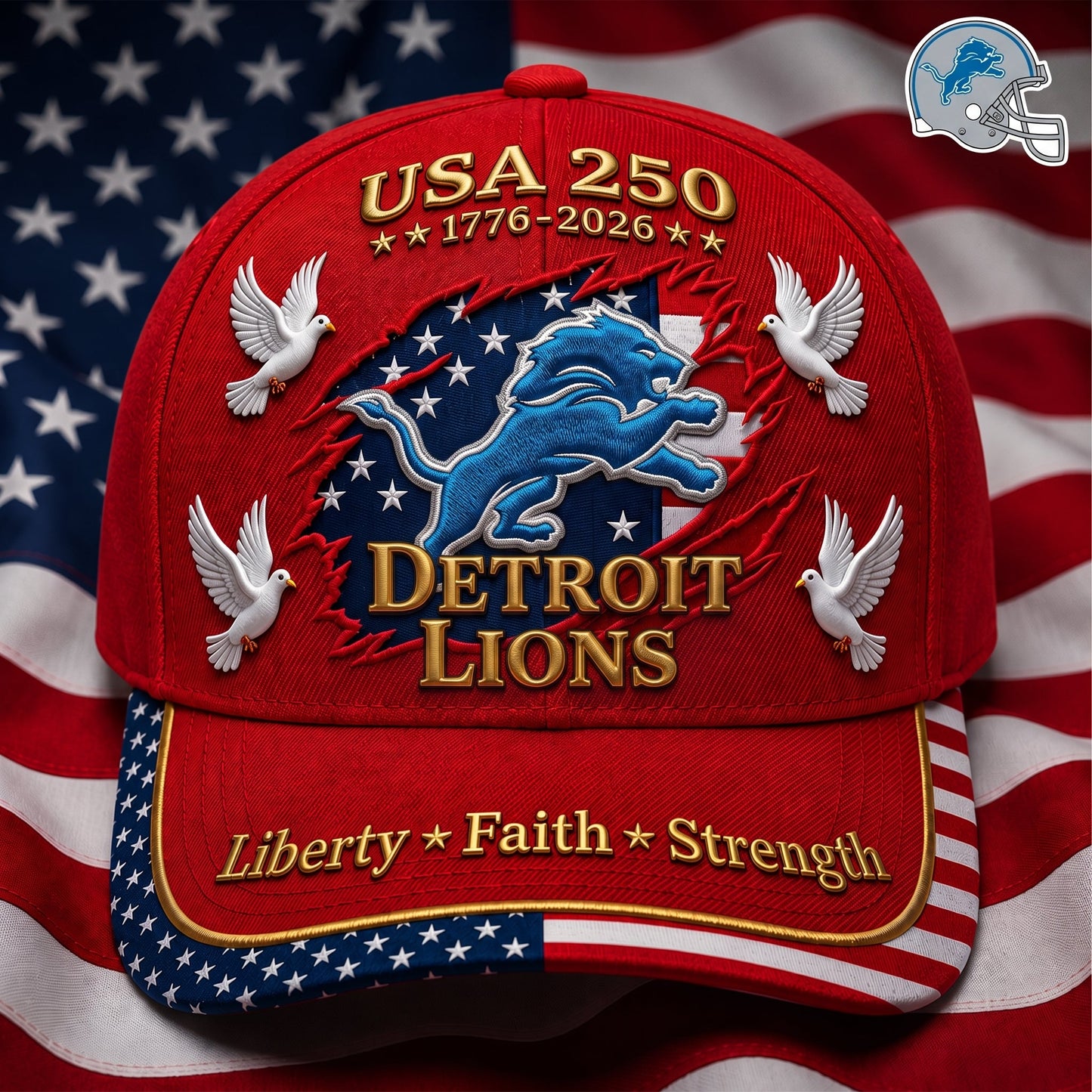 Premium NFL x DL 250 Years Anniversary Of Freedom Cap V2  260626
