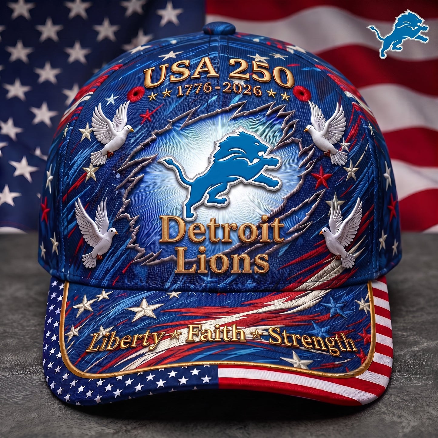 Premium NFL x DL 250 Years Anniversary Of Freedom Cap V4  260626