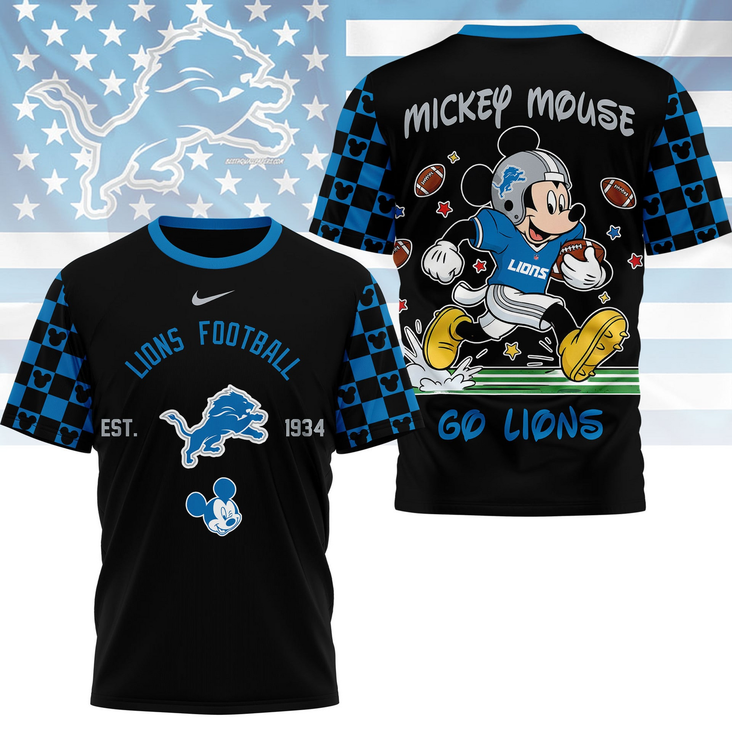 Premium NFL  x DL Mouse Football 3D Shirt NDT VHM