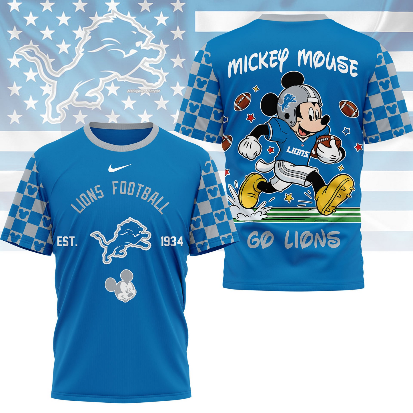 Premium NFL  x DL Mouse Football 3D Shirt NDT VHM