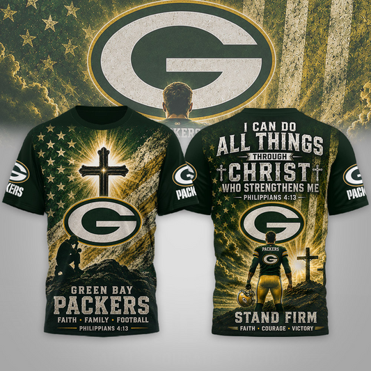 Premium NFL x GB Faith Family 3D Shirt