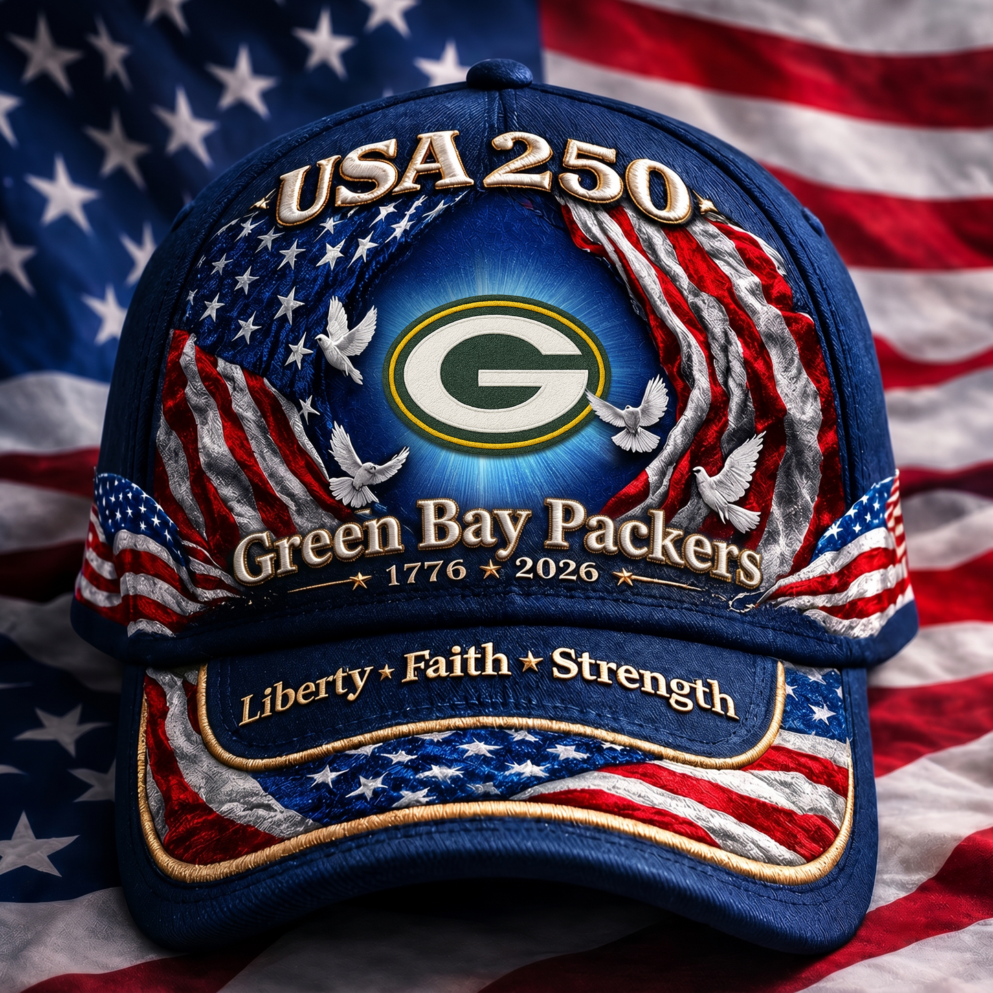 Premium NFL x GBP 250 Years  Anniversary Of Freedom  Cap 220626