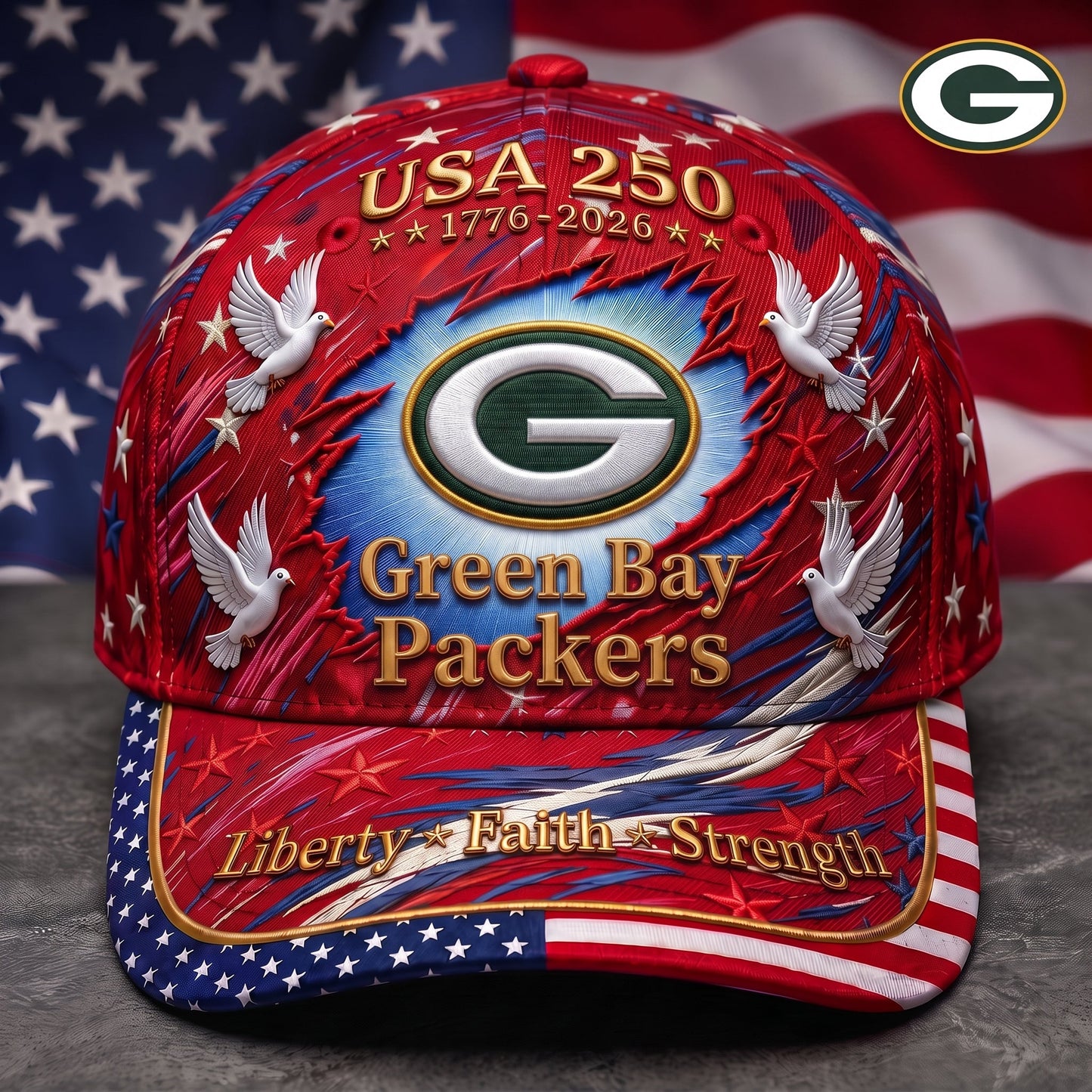 Premium NFL x GBP 250 Years Anniversary Of Freedom Cap V4  260626