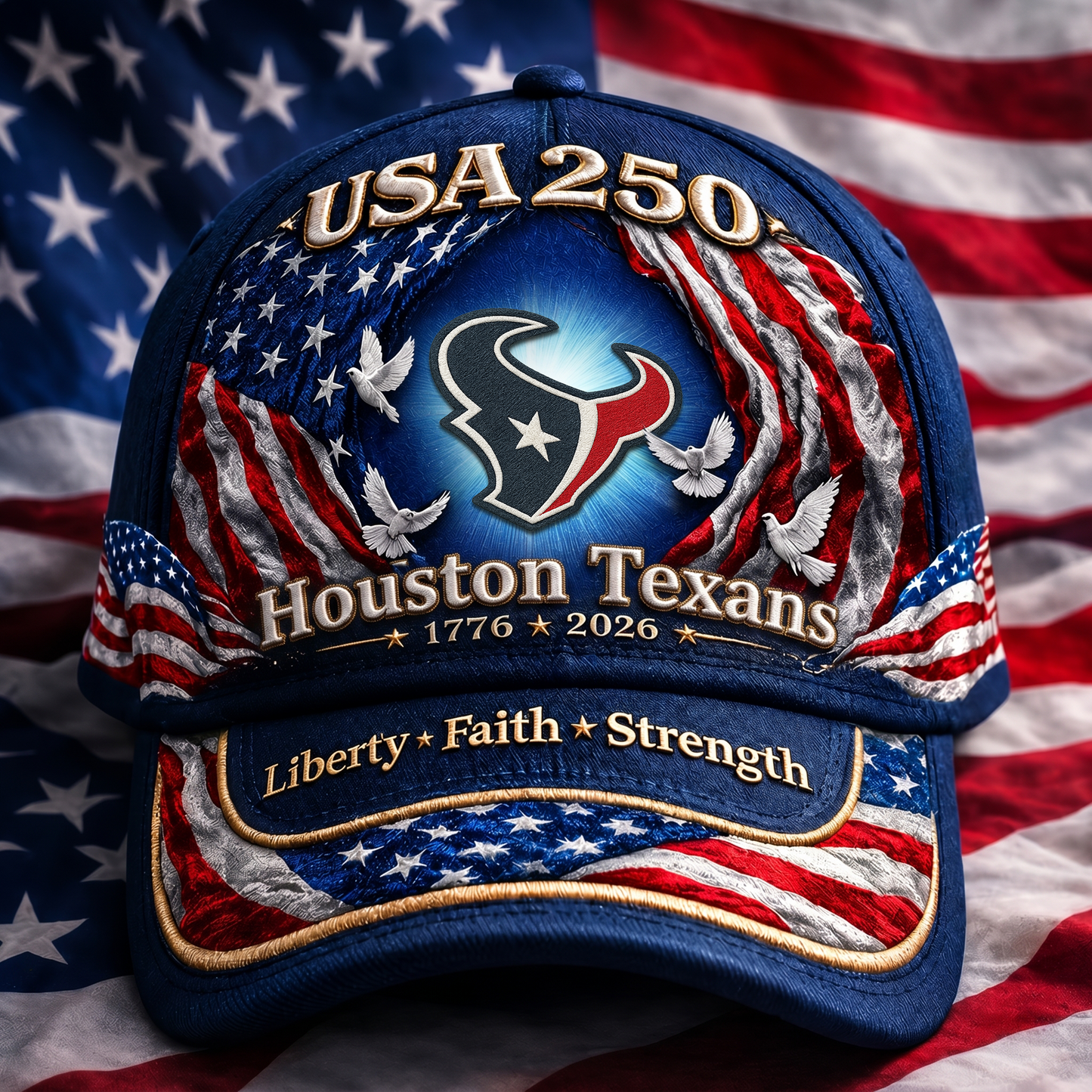 Premium NFL x HT 250 Years  Anniversary Of Freedom  Cap 220626