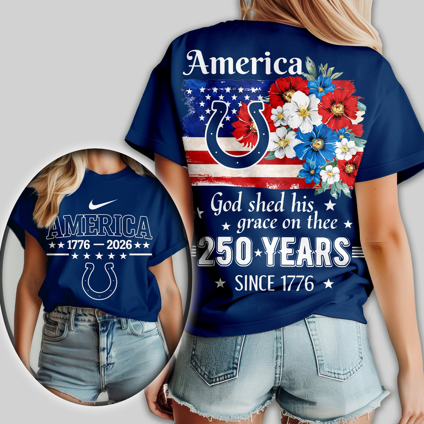 Premium NFL x IC America God Shed His Grace On Thee Women Shirt NDT VHM